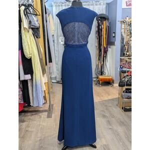 Aidan by Aidan Mattox Back Sides Lace Sleeveless Gown